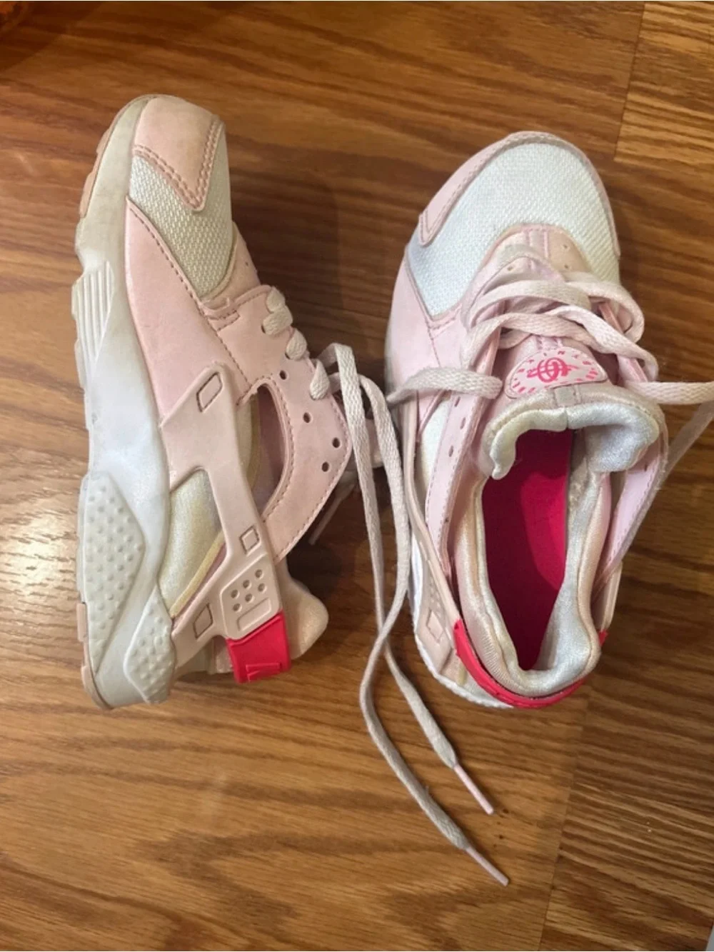 Nike Kids Pink and White Athletic Sneakers